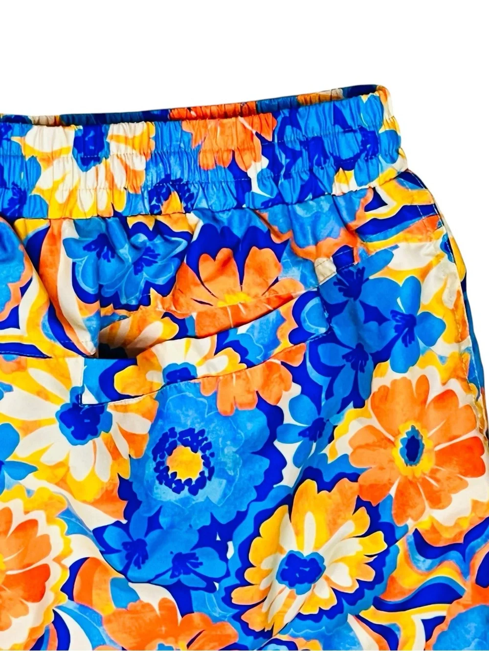 Kulani Kinis Mens Swim Trunks Volleyball Multi Tropical Floral Lining L NWOT